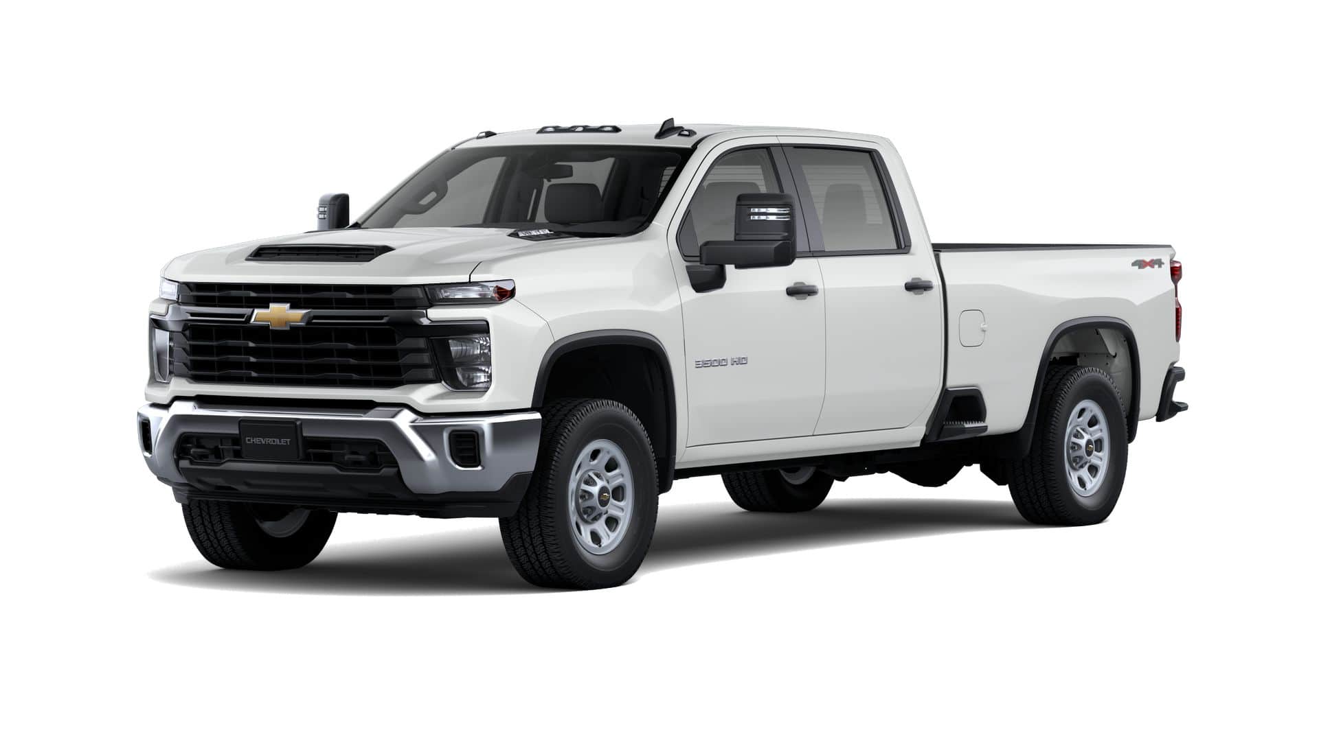 2026 Chevrolet Silverado 3500 HD WT in Summit White — front three-quarter view