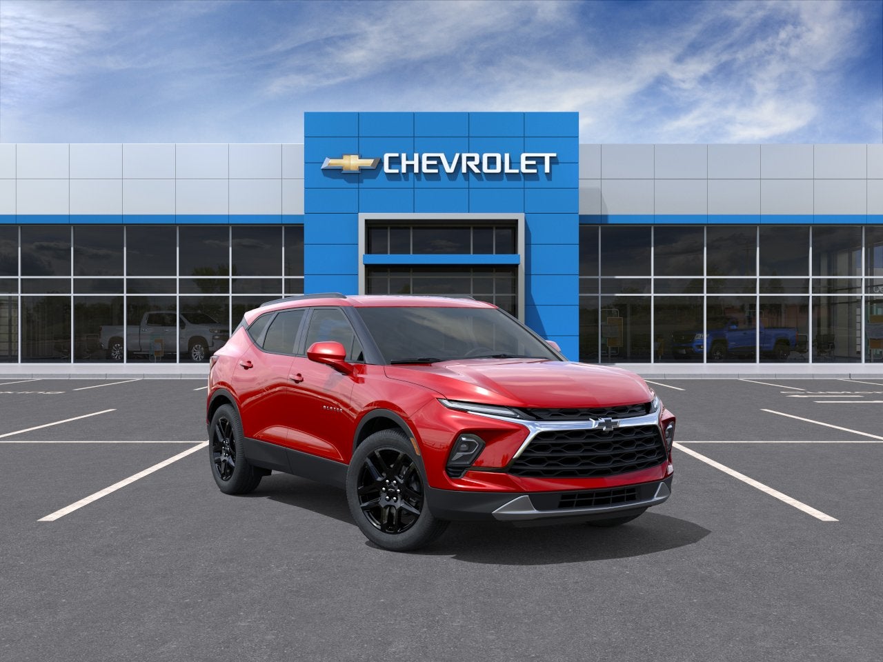 2026 Chevrolet Blazer 2LT in Radiant Red Tintcoat — front three-quarter view